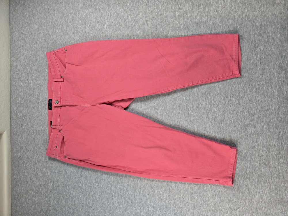 Talbots Jegging Crop Pants Womens 22W Pink Simply Flattering Collection Stretch